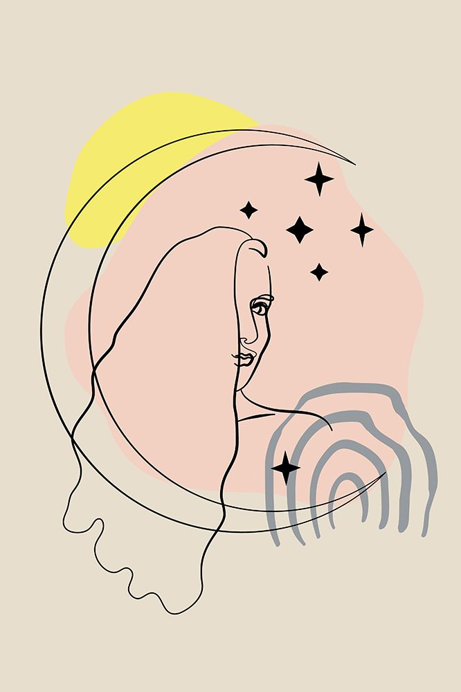 Feminine Celestial Poster 07 art print by Anna Rose for $57.95 CAD