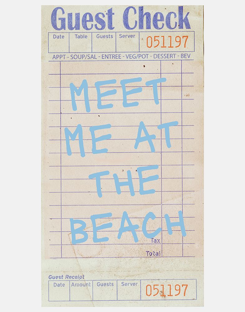 Meet Me At the Beach   Blue art print by Jolly and Dash for $57.95 CAD