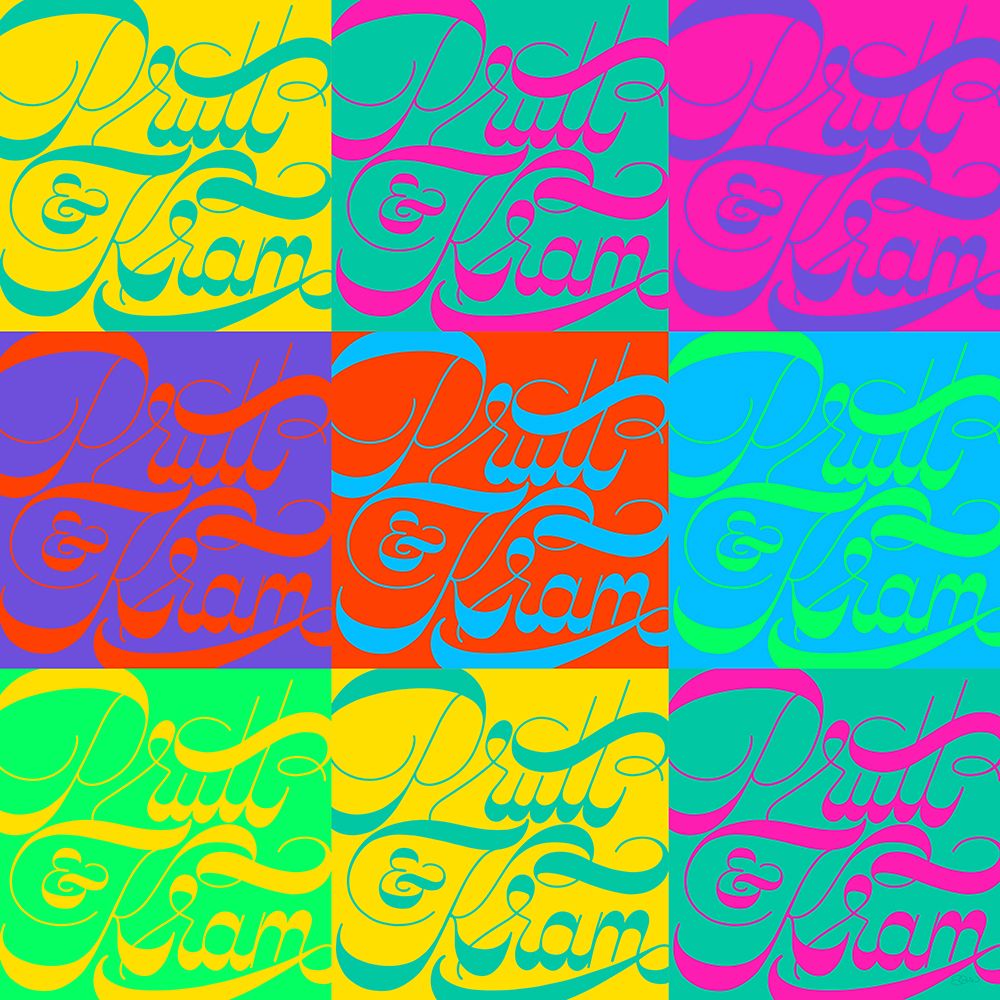 Prutt a Kram Square Neon art print by Sofie Bjorkgren-Nase for $57.95 CAD