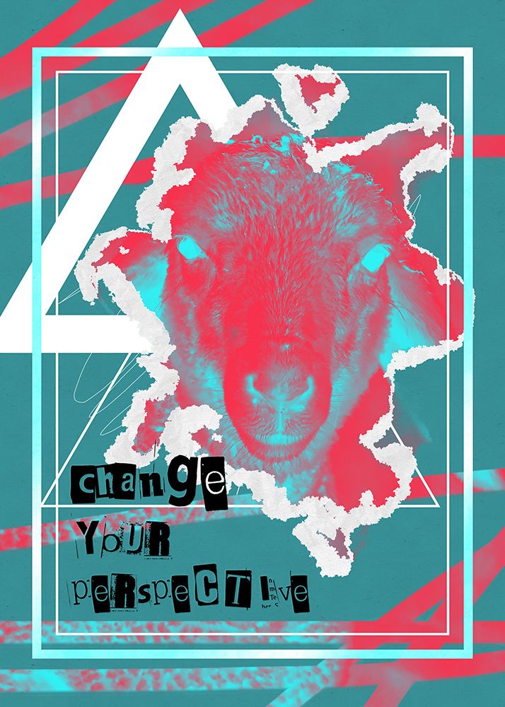 Change Your Perspective Collage Art art print by Justyna Jaszke for $57.95 CAD