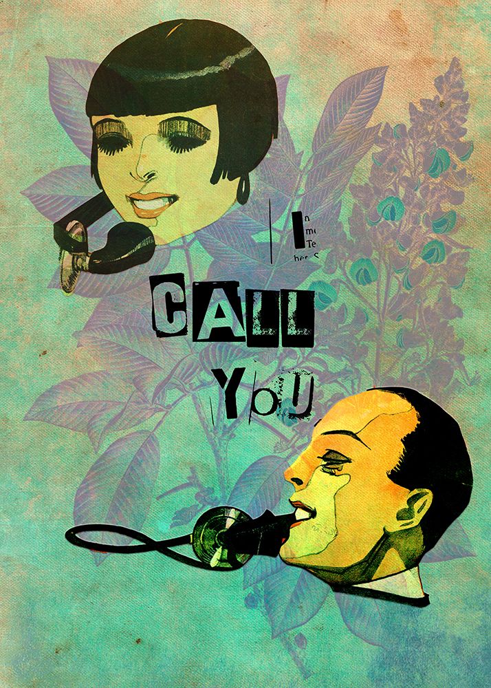 I Call You Collage Art art print by Justyna Jaszke for $57.95 CAD