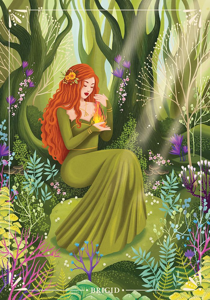 Brigid Celtic Goddess art print by Nour Tohme for $57.95 CAD
