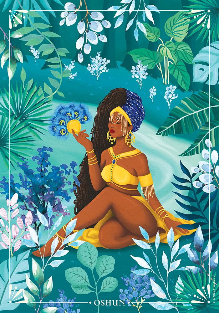 Oshun Orisha Goddess art print by Nour Tohme for $57.95 CAD