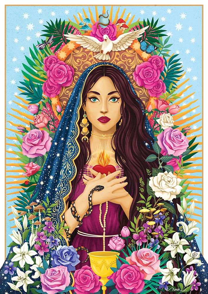 Mother Mary / Mary Magdalen art print by Nour Tohme for $57.95 CAD