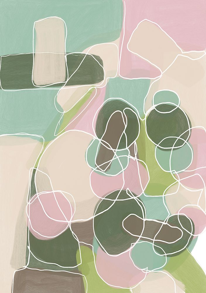 Abstract Green and Pink art print by Sharyn Bursic for $57.95 CAD