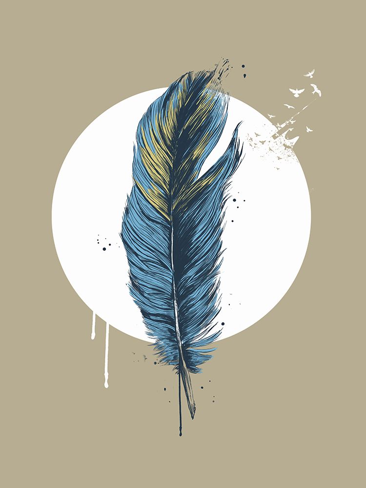 Feather In a Circle II art print by Balazs Solti for $57.95 CAD
