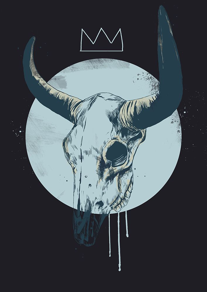 Bull Skull (Dark) art print by Balazs Solti for $57.95 CAD