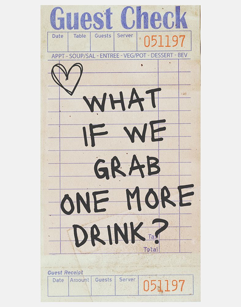 One More Drink   Black art print by Jolly and Dash for $57.95 CAD