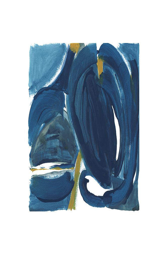 Navy Gold Abstract 1 art print by cartissi for $57.95 CAD