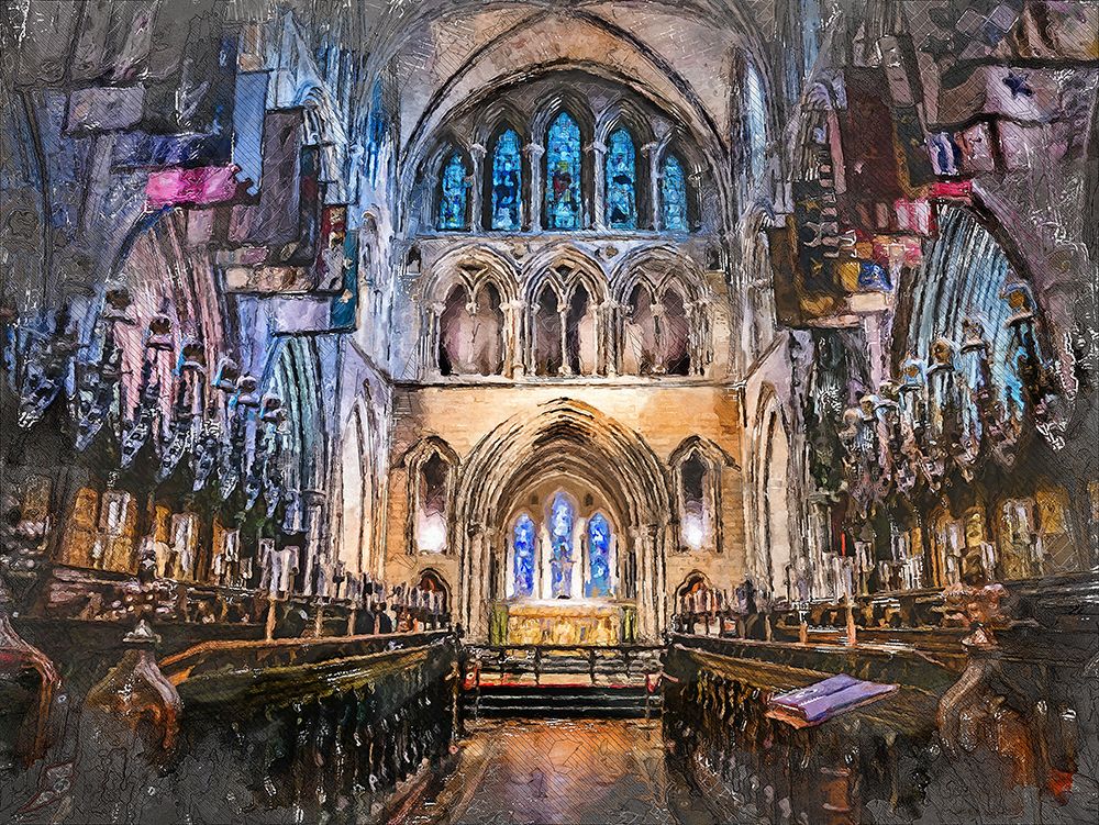 Dublin City Watercolor Art Ireland (7) art print by Justyna Jaszke for $57.95 CAD