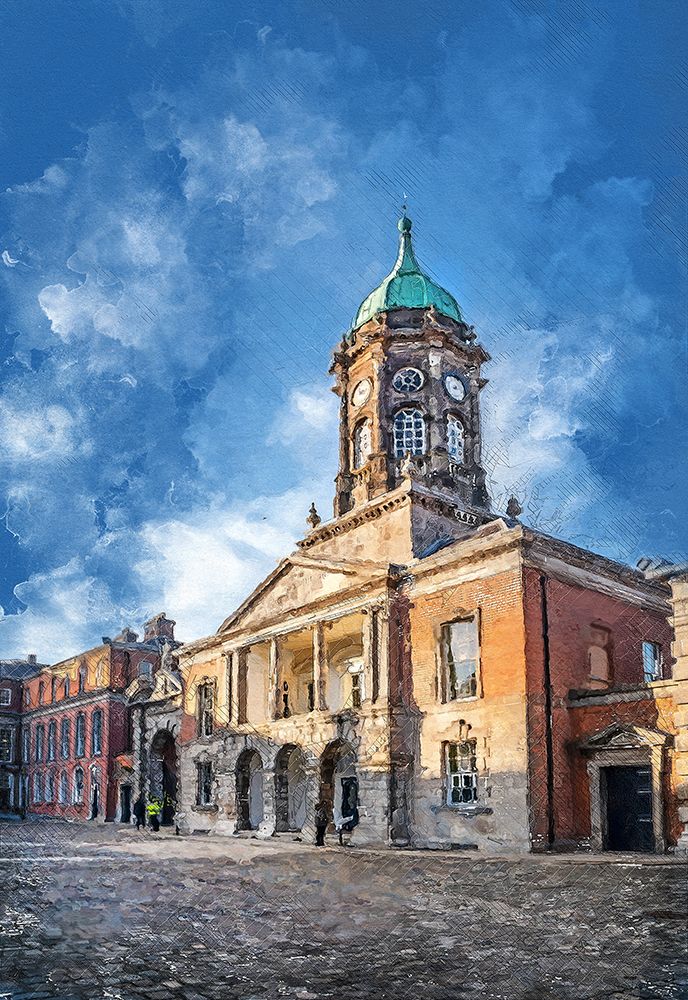 Dublin City Watercolor Art Ireland (8) art print by Justyna Jaszke for $57.95 CAD