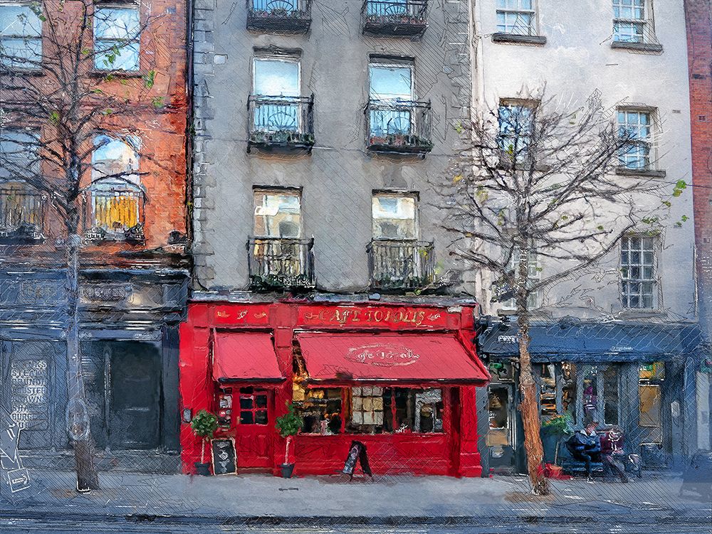 Dublin City Watercolor Art Ireland (9) art print by Justyna Jaszke for $57.95 CAD