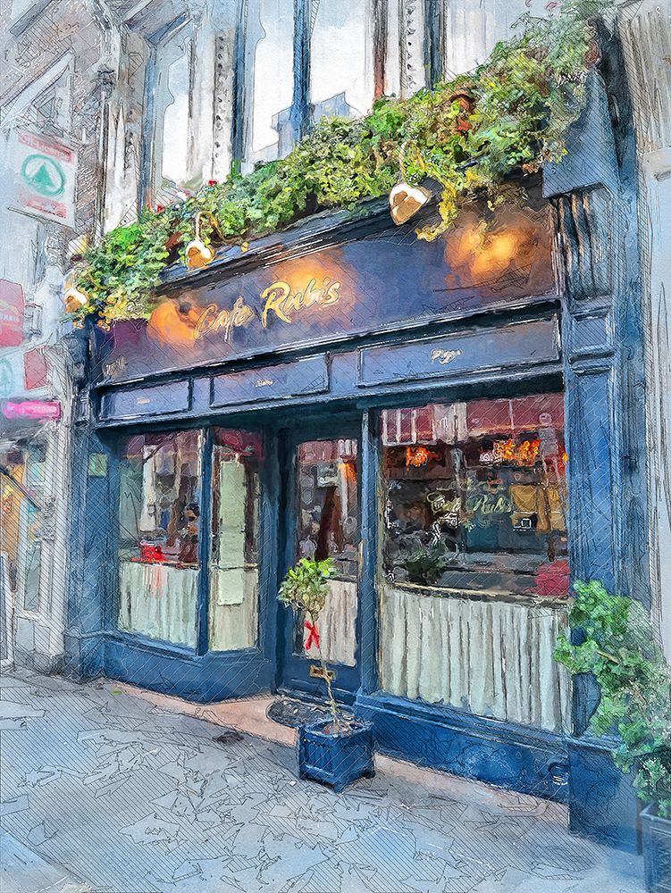 Dublin City Watercolor Art Ireland (10) art print by Justyna Jaszke for $57.95 CAD