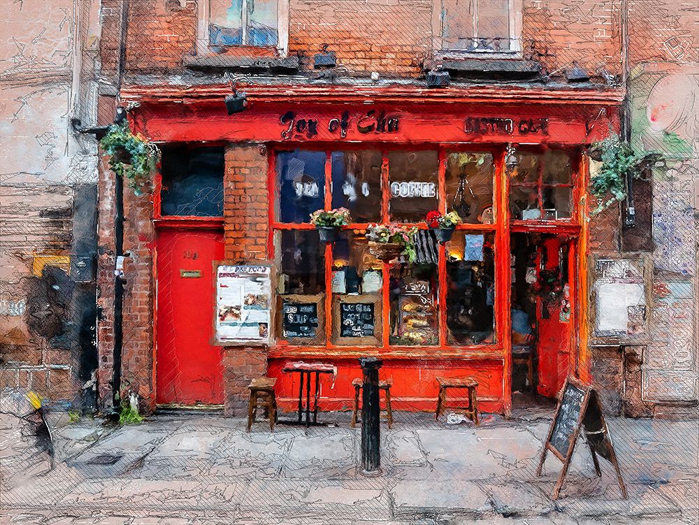 Dublin City Watercolor Art Ireland (14) art print by Justyna Jaszke for $57.95 CAD