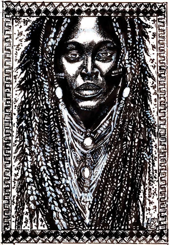 African Woman 2 art print by Tim Hoinkis for $57.95 CAD