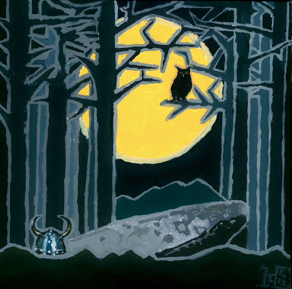 nuit de pleine lune art print by Tim Hoinkis for $57.95 CAD