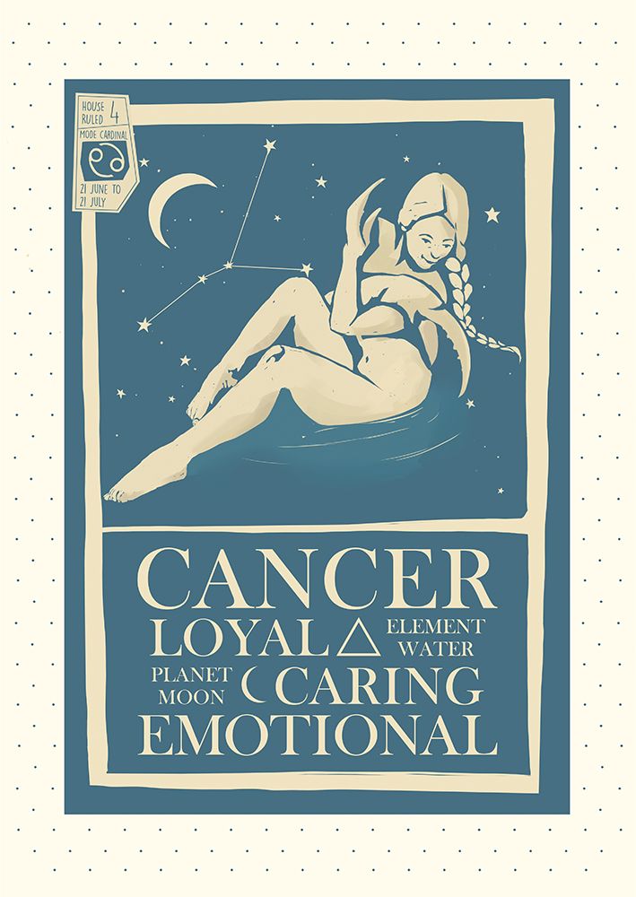 Cancer Zodiac Poster art print by Dionisis Gemos for $57.95 CAD