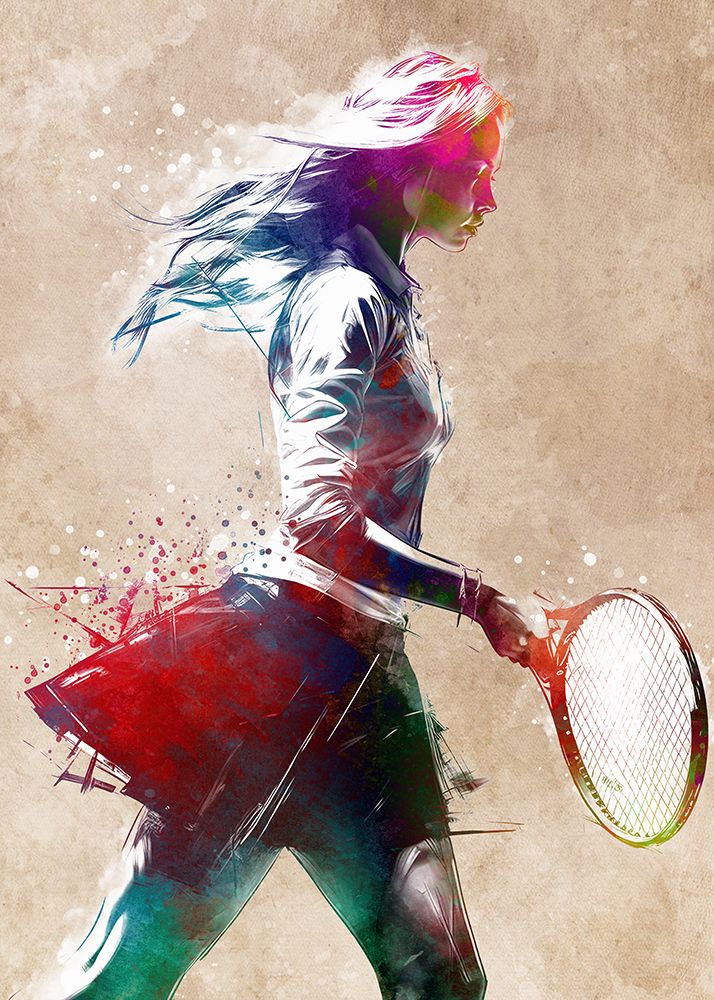 Sport Tennis Player Art (1) art print by Justyna Jaszke for $57.95 CAD