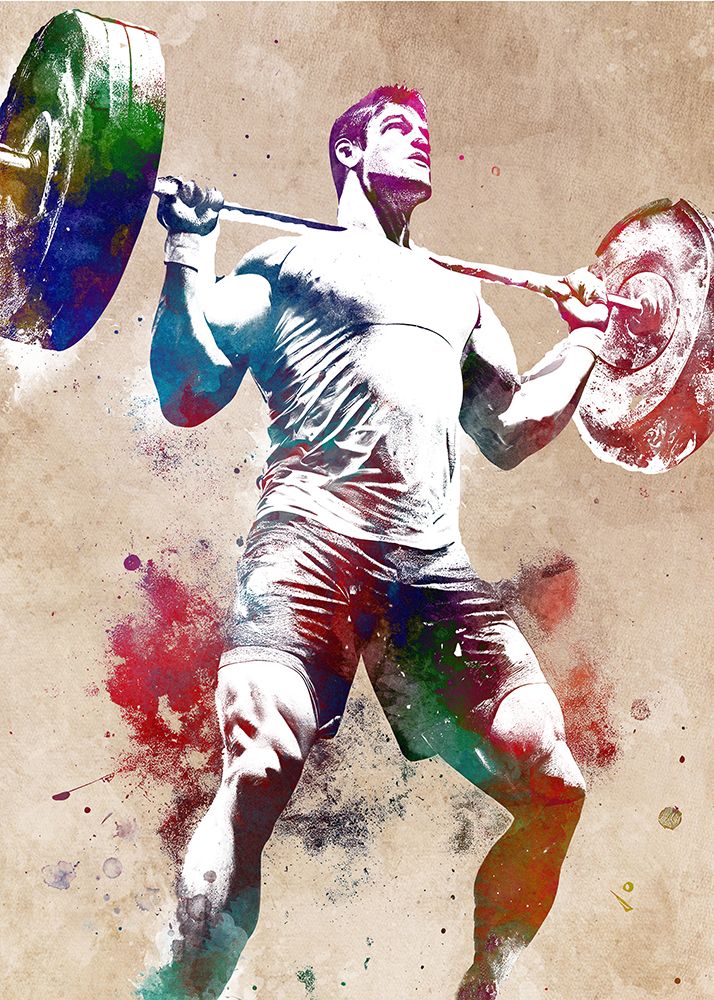 Sport Weightlifting 1 art print by Justyna Jaszke for $57.95 CAD