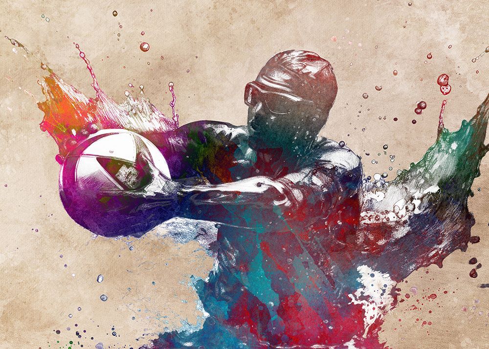 Sport Waterpolo Game Art art print by Justyna Jaszke for $57.95 CAD