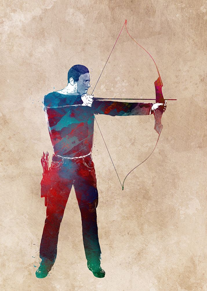 Sport Archering art art print by Justyna Jaszke for $57.95 CAD