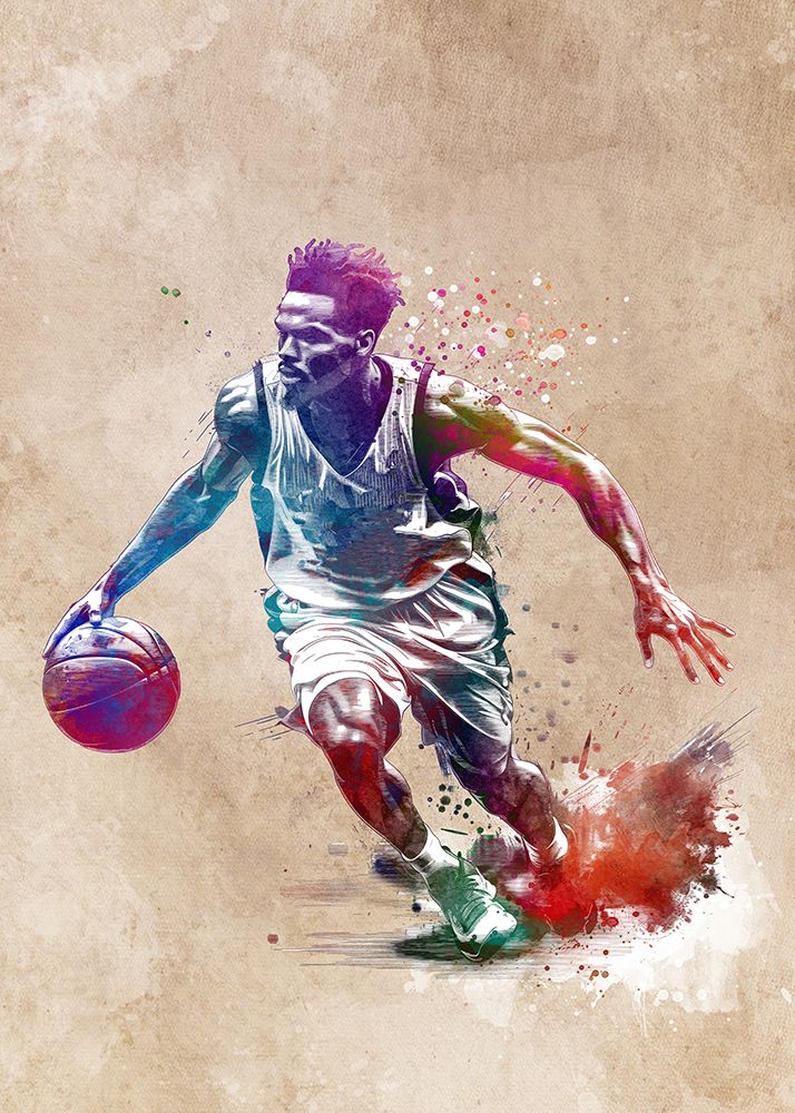 Sport Basketball Player (1) art print by Justyna Jaszke for $57.95 CAD
