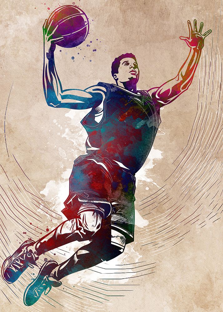 Sport Basketball Player (2) art print by Justyna Jaszke for $57.95 CAD