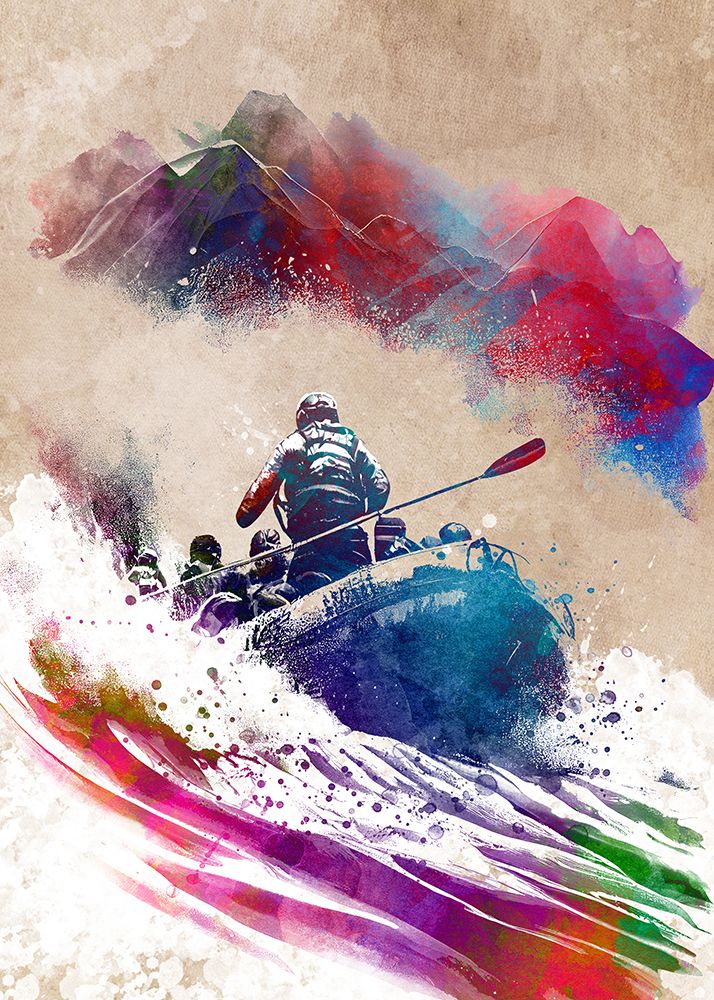 Sport Boats Rafting Art art print by Justyna Jaszke for $57.95 CAD