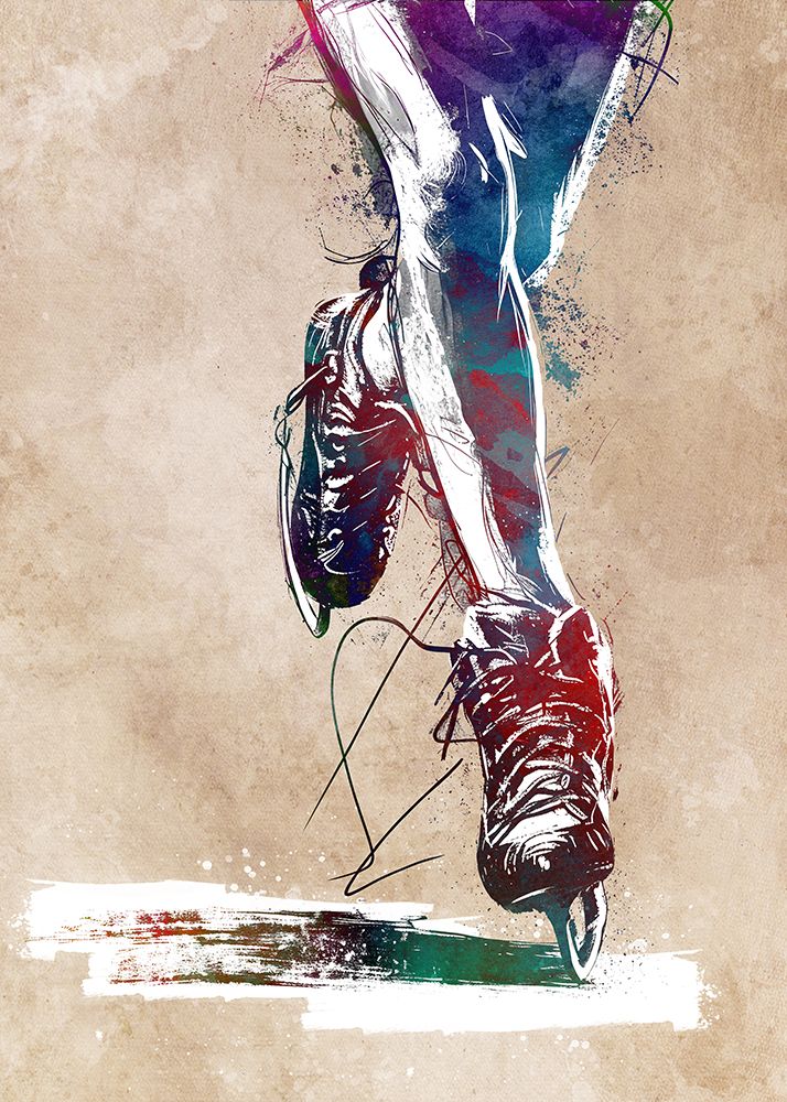 Sport Figure Skating Art (2) art print by Justyna Jaszke for $57.95 CAD