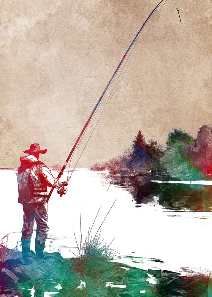 Sport Fishing Art (1) art print by Justyna Jaszke for $57.95 CAD