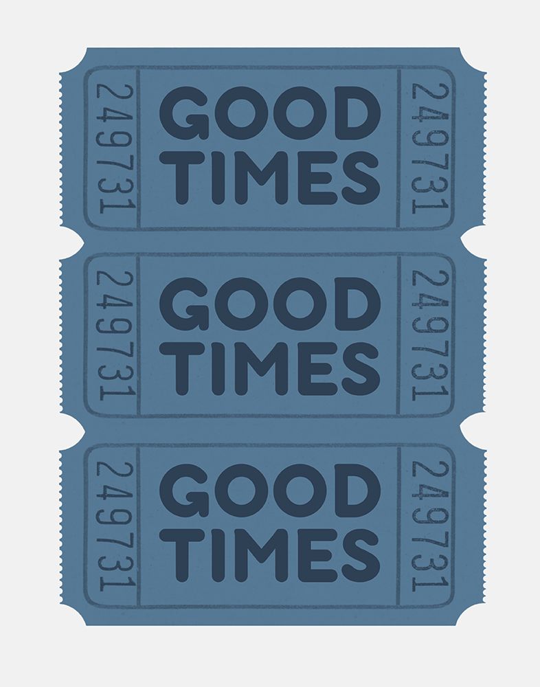 Blue Good Times art print by Jolly and Dash for $57.95 CAD