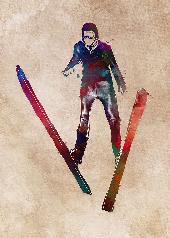 Sport Ski Jumper Art art print by Justyna Jaszke for $57.95 CAD