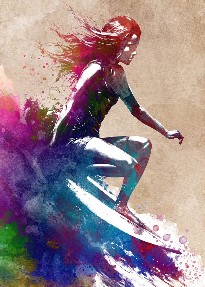 Sport Surfing Art (3) art print by Justyna Jaszke for $57.95 CAD