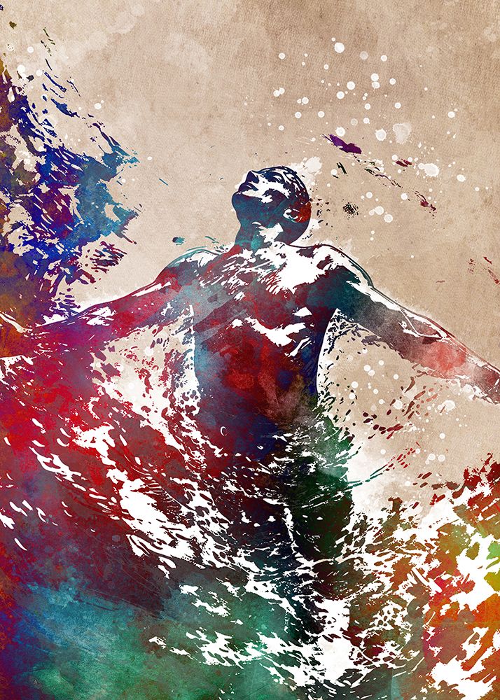 Sport Swimmer Art art print by Justyna Jaszke for $57.95 CAD