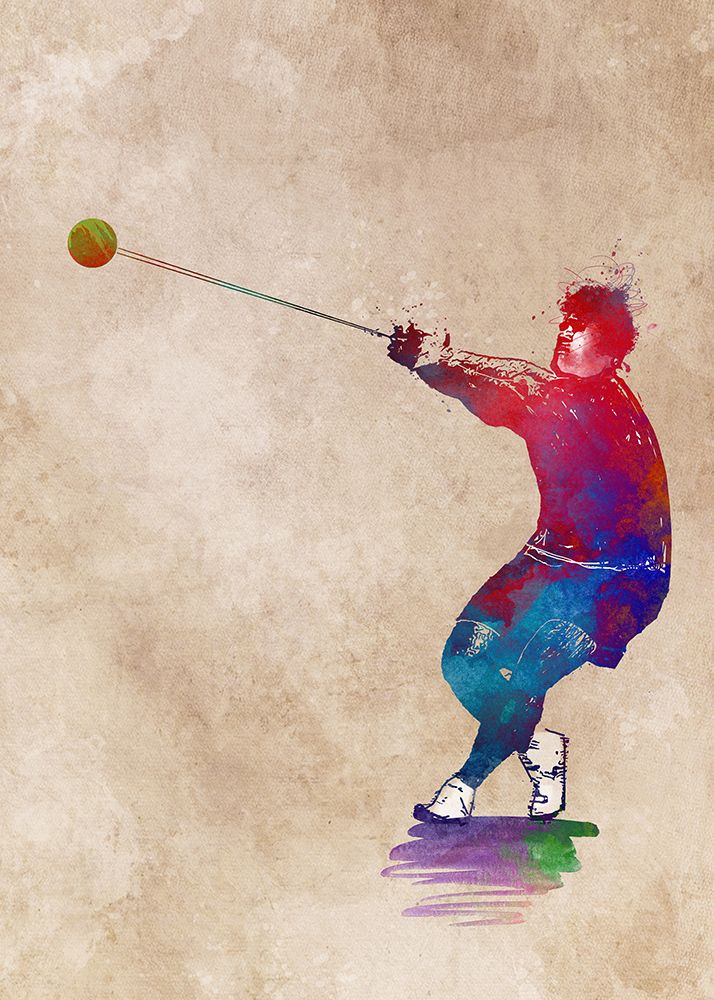 Sport Hammer Throw 2 art print by Justyna Jaszke for $57.95 CAD