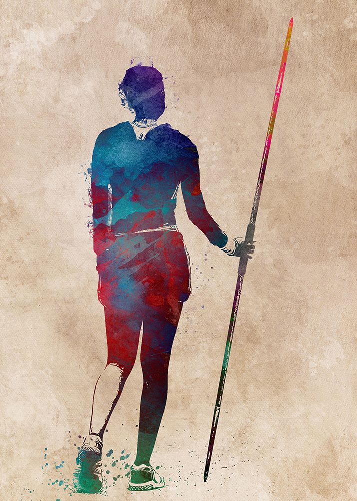 Sport Javelin Throw Art art print by Justyna Jaszke for $57.95 CAD