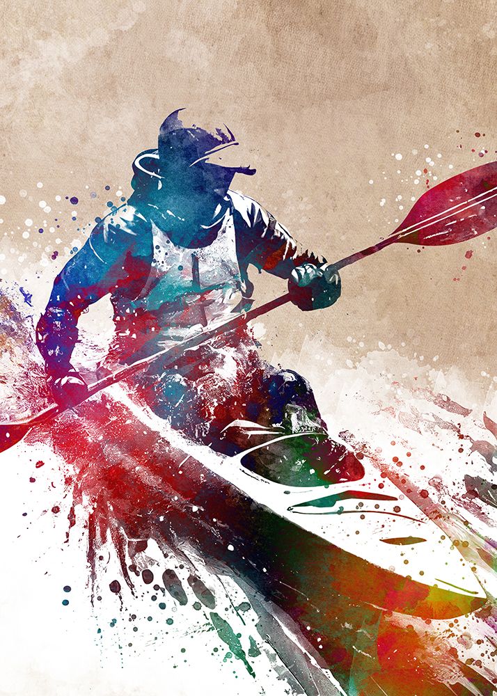 Sport Kayaking Art art print by Justyna Jaszke for $57.95 CAD