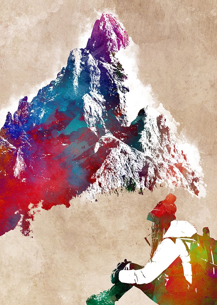 Sport Mountaineering Art (2) art print by Justyna Jaszke for $57.95 CAD