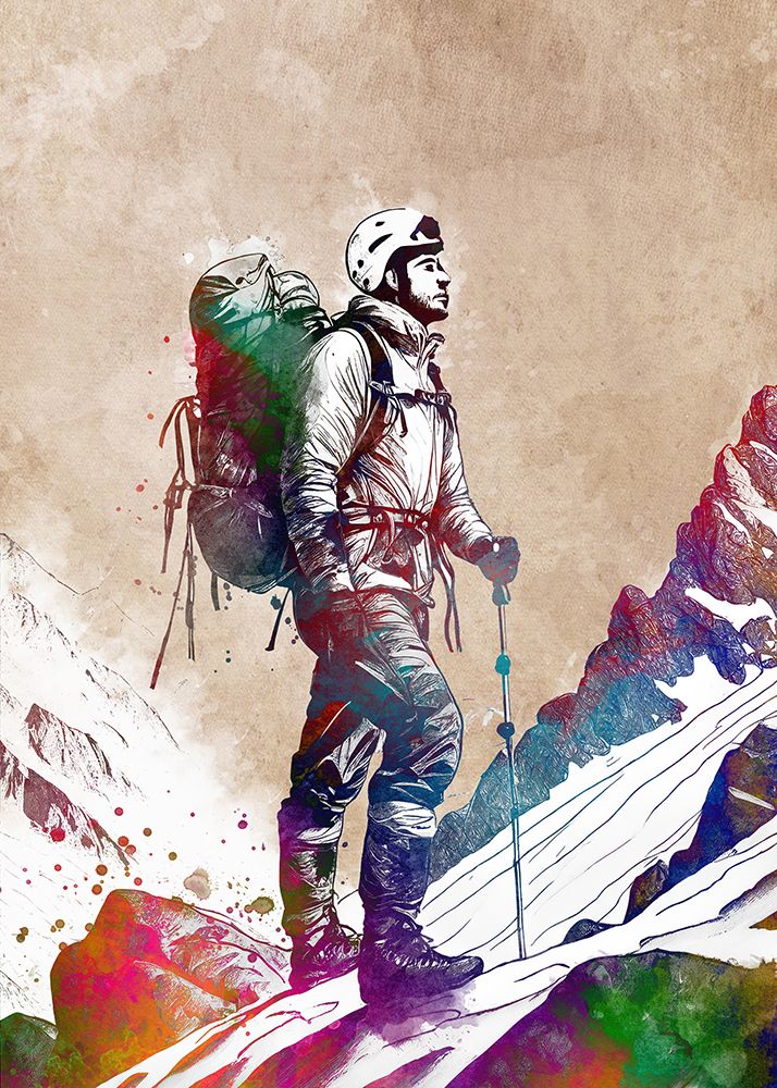 Sport Mountaineering Art (6) art print by Justyna Jaszke for $57.95 CAD