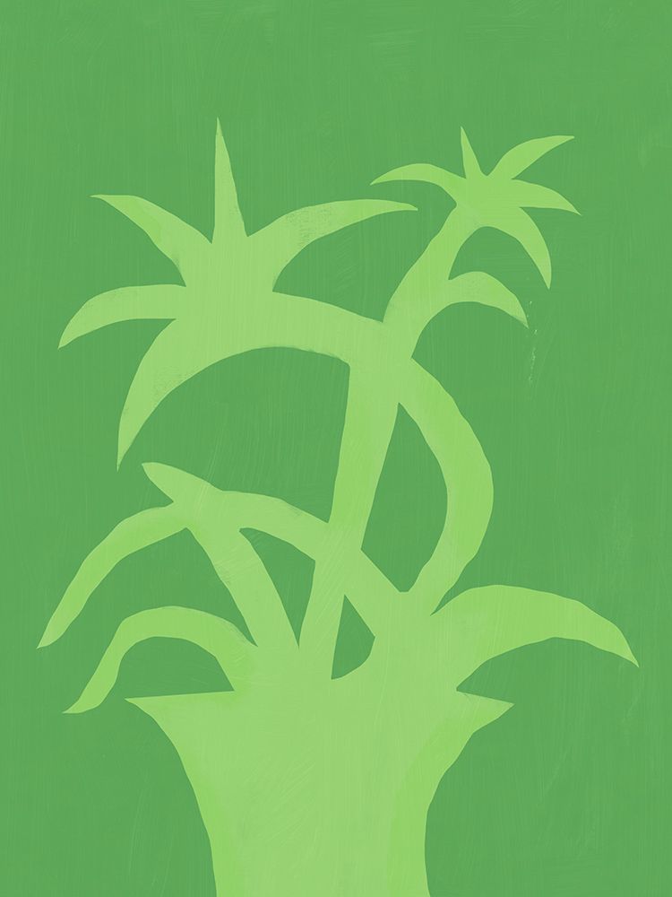 Green leafy plant art print by Little Dean for $57.95 CAD