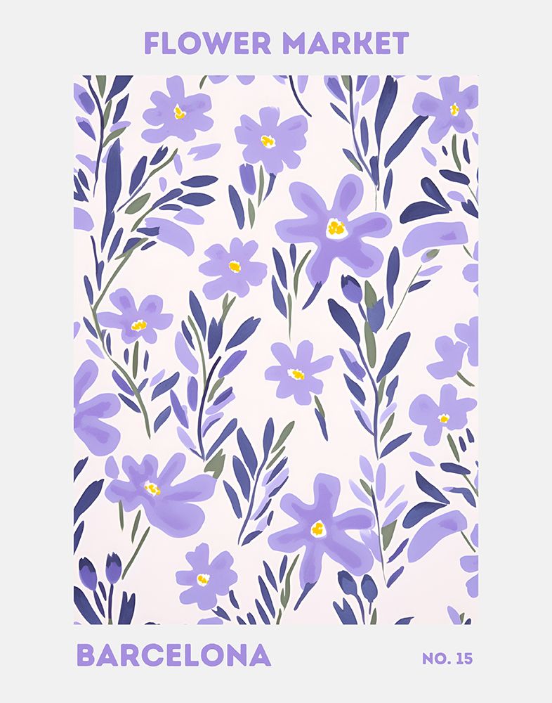 Flower Market Barcelona art print by Jolly and Dash for $57.95 CAD