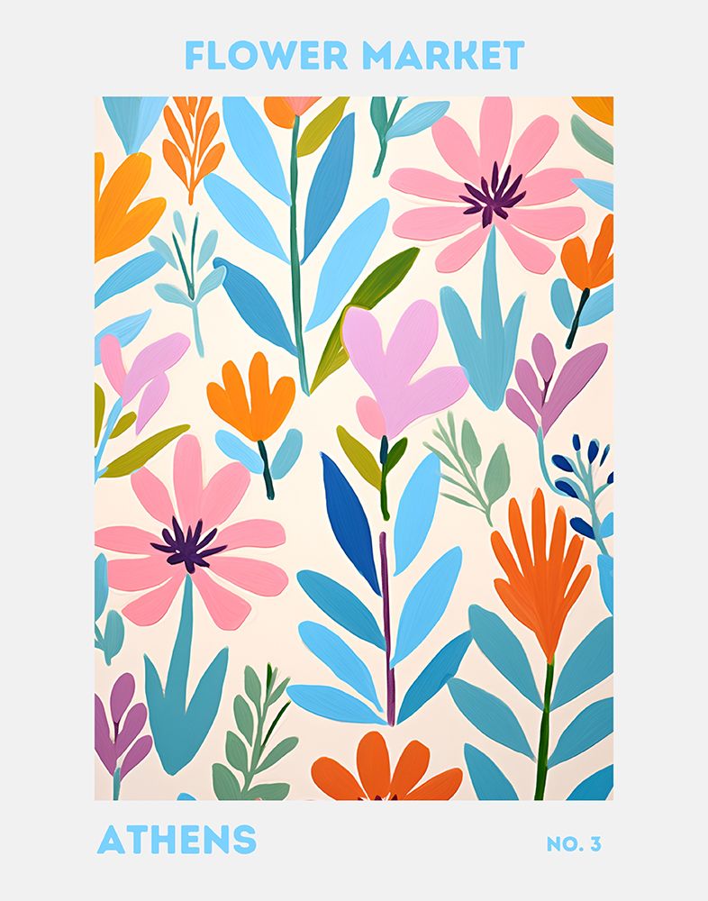 Flower Market Athens art print by Jolly and Dash for $57.95 CAD