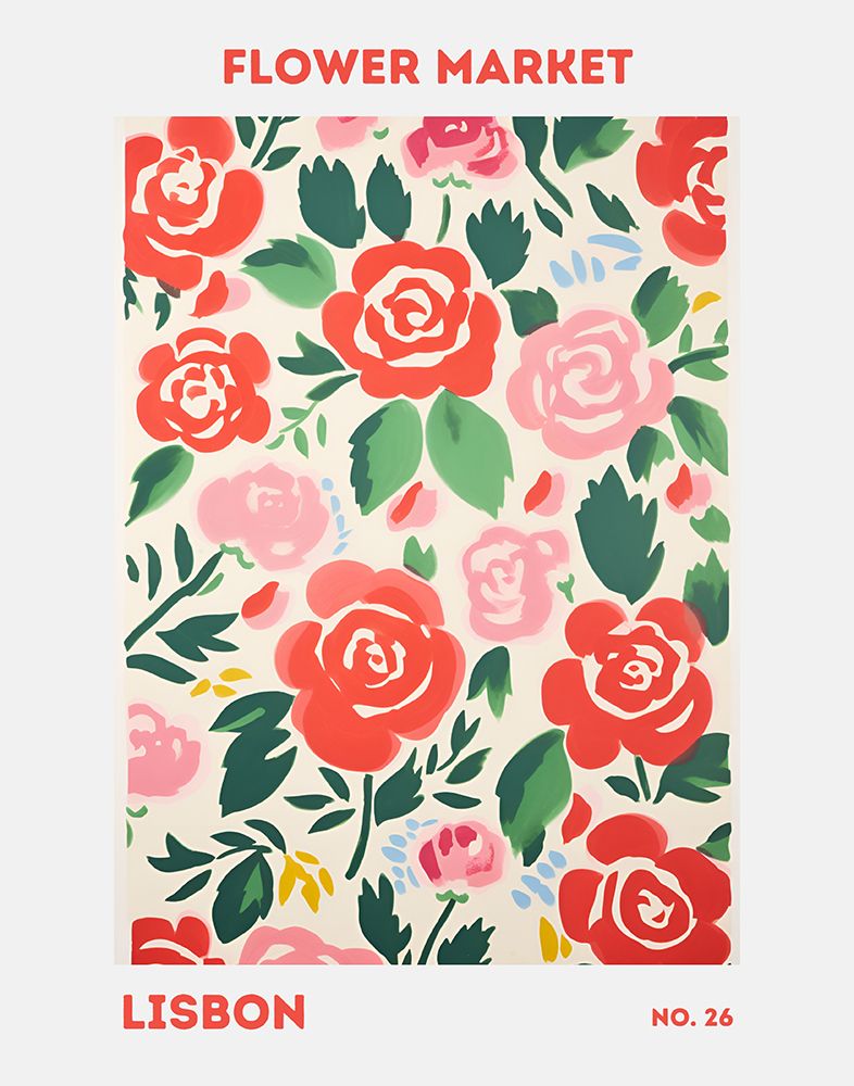 Flower Market Lisbon art print by Jolly and Dash for $57.95 CAD
