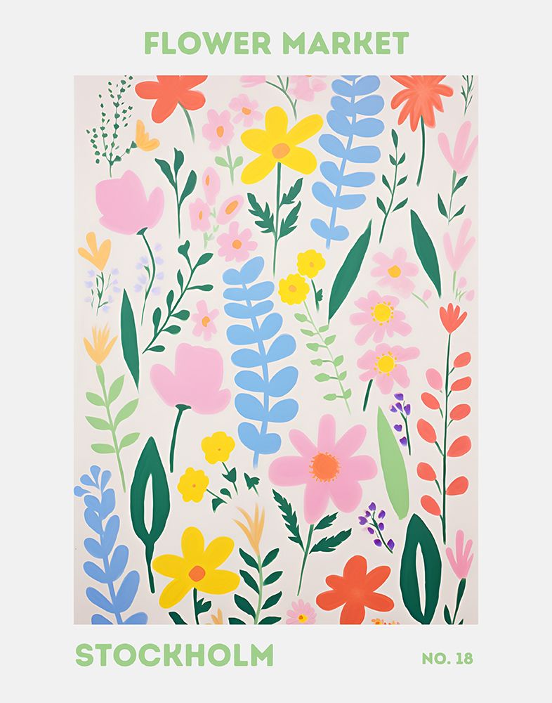 Flower Market Stockholm art print by Jolly and Dash for $57.95 CAD