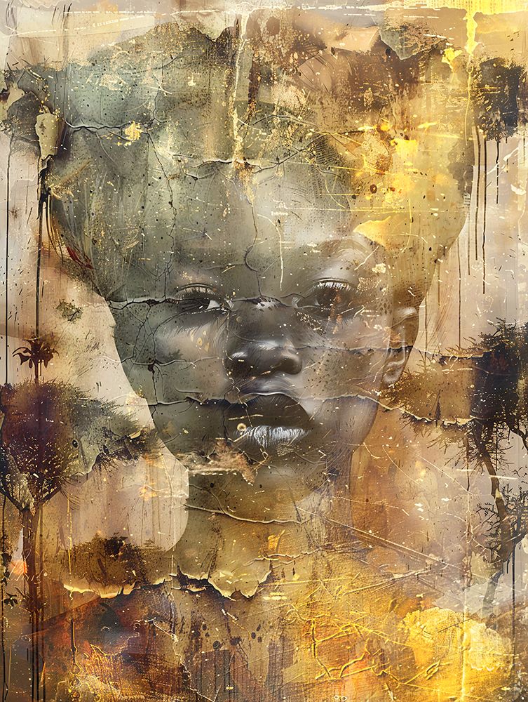 African Art Illustration Wallart 081 art print by Rafal Kulik for $57.95 CAD