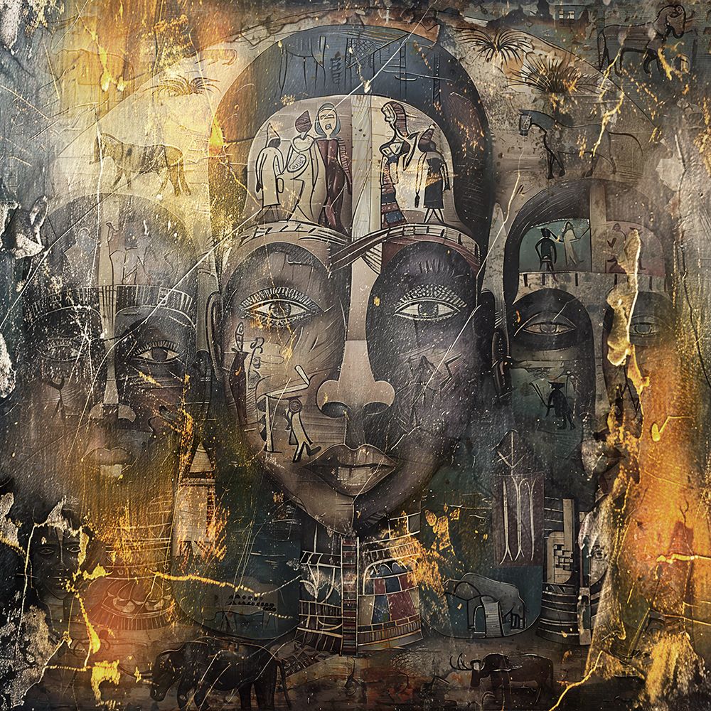 African Art Illustration Wallart 089 art print by Rafal Kulik for $57.95 CAD