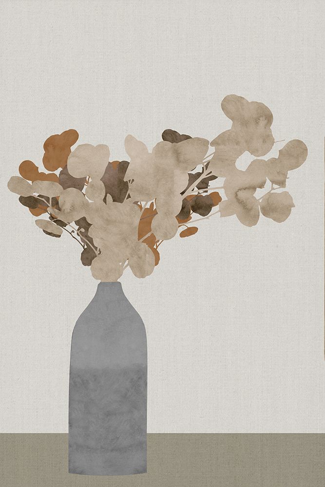 Rust Brown Dried Flowers In Vase On Table 1 Jpg art print by cartissi for $57.95 CAD