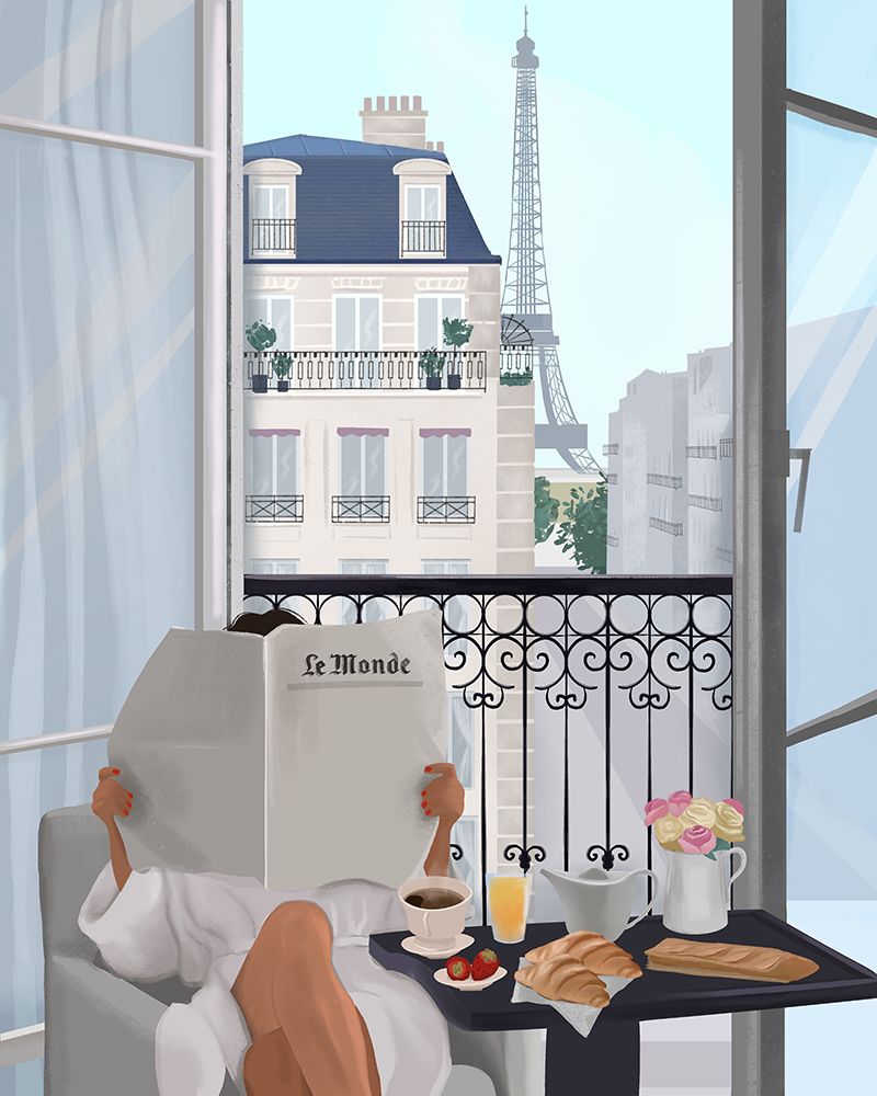 Paris Balcony art print by Petra Lizde for $57.95 CAD