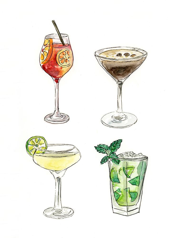 Cocktails art print by Petra Lizde for $57.95 CAD