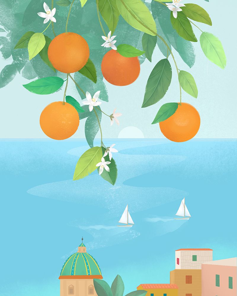 Amalfi Oranges art print by Petra Lizde for $57.95 CAD